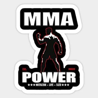 MMA Power Design for the Mixed Martial Artist Sticker